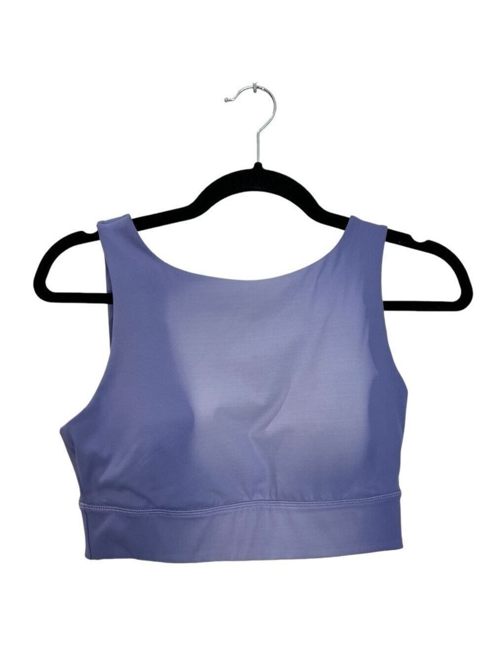 LOLE Montreal purple ombre long line sports bra cropped top S